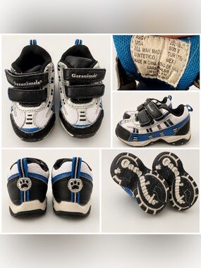 Garanimals Toddler Black, White & Blue Velcro Sneakers